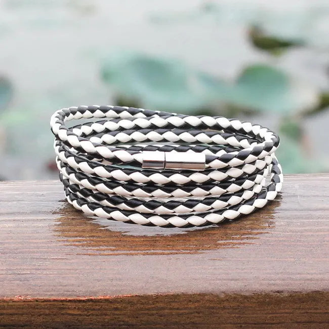 5 layer leather bracelet