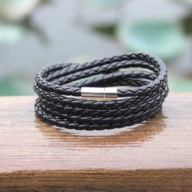 5 layer leather bracelet