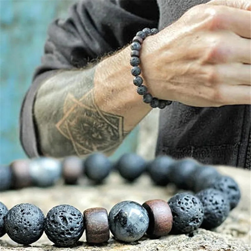 Wooden beaded bracelets