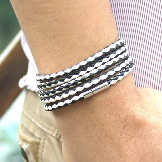 5 layer leather bracelet