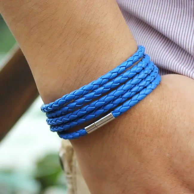 5 layer leather bracelet