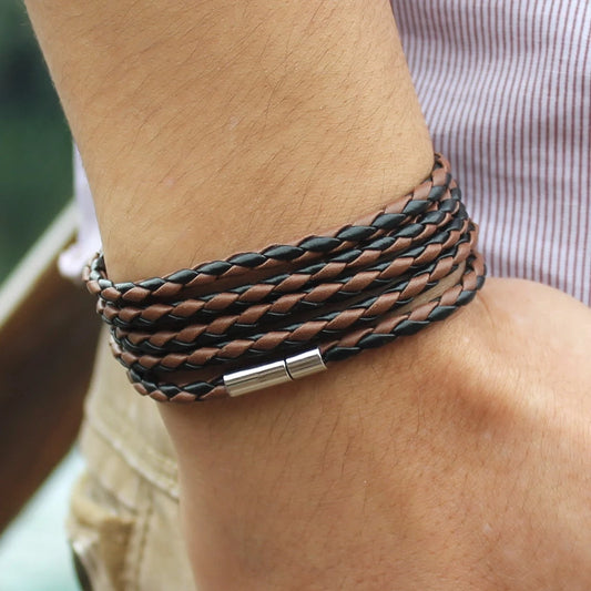 5 layer leather bracelet