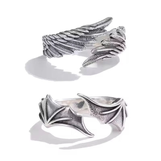 2 Pcs angel and devil wing rings