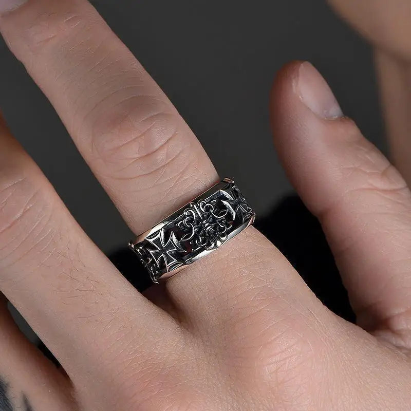 Punk style ring for men