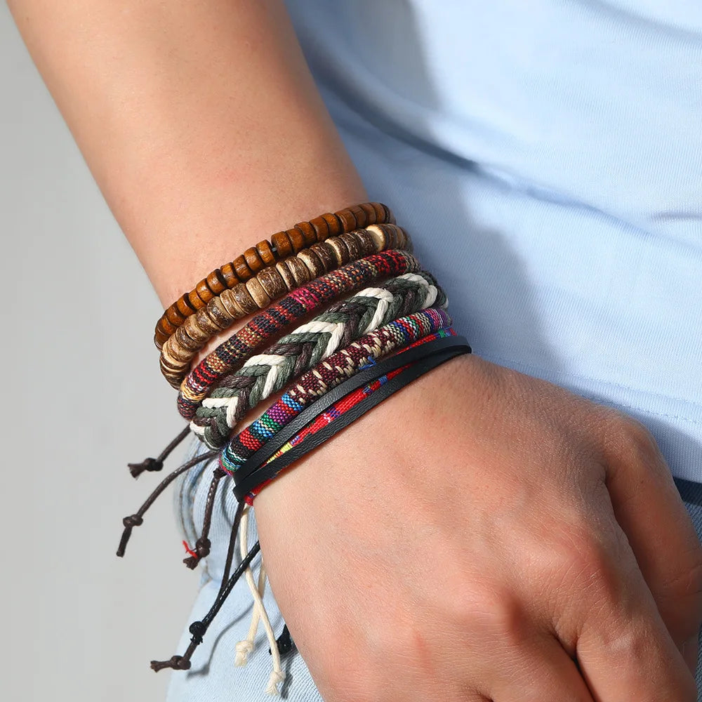 Bohemian Leather Bracelet Men