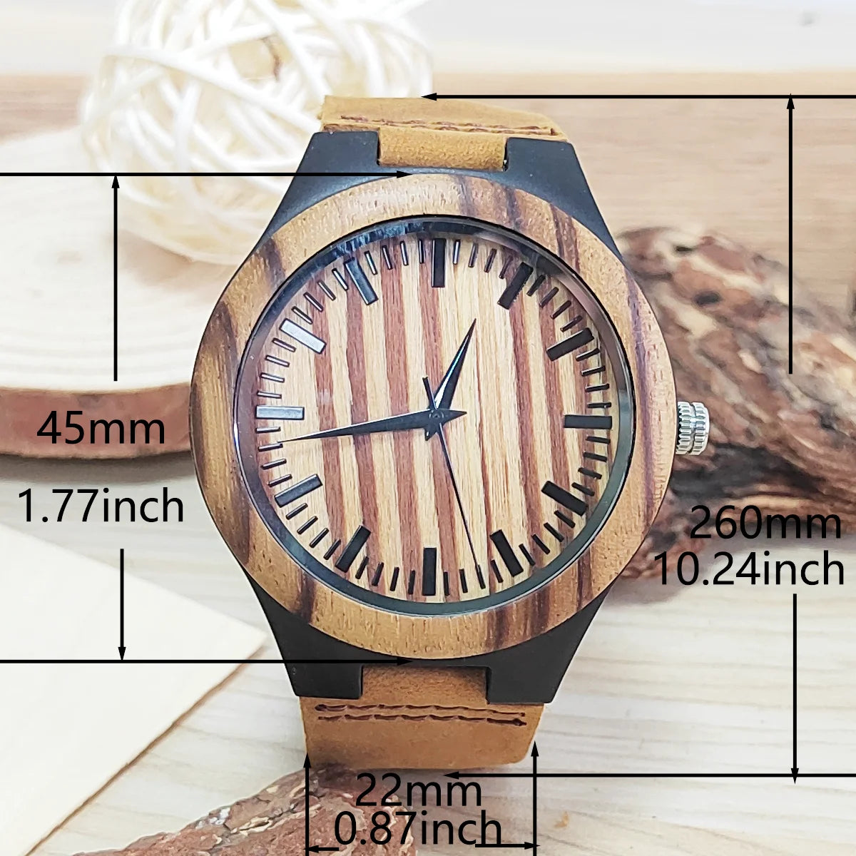 Vintage Wooden Wrist Watches for Men & Women