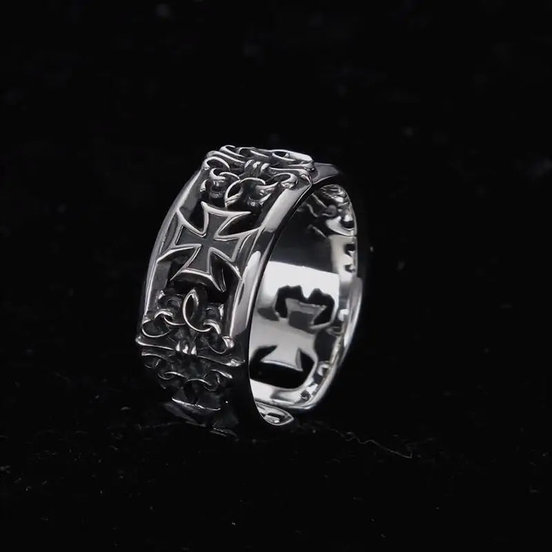 Punk style ring for men