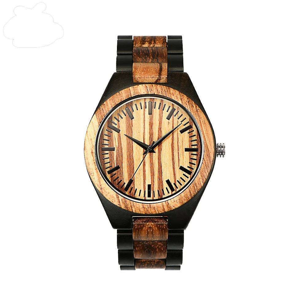 Wooden quartz watch