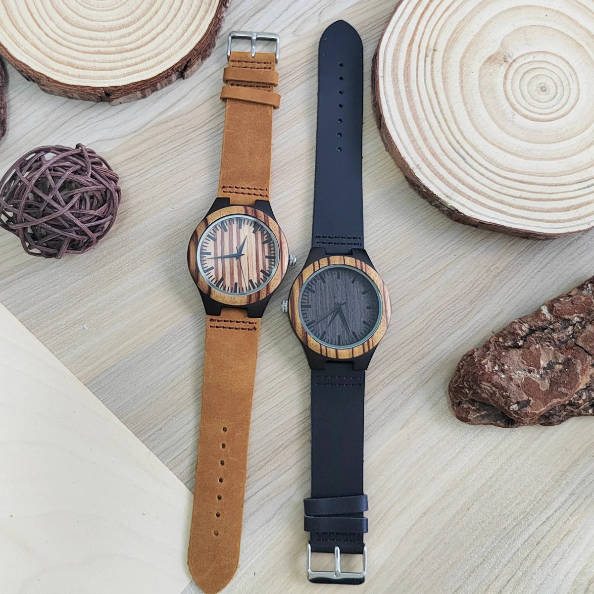 Vintage Wooden Wrist Watches for Men & Women