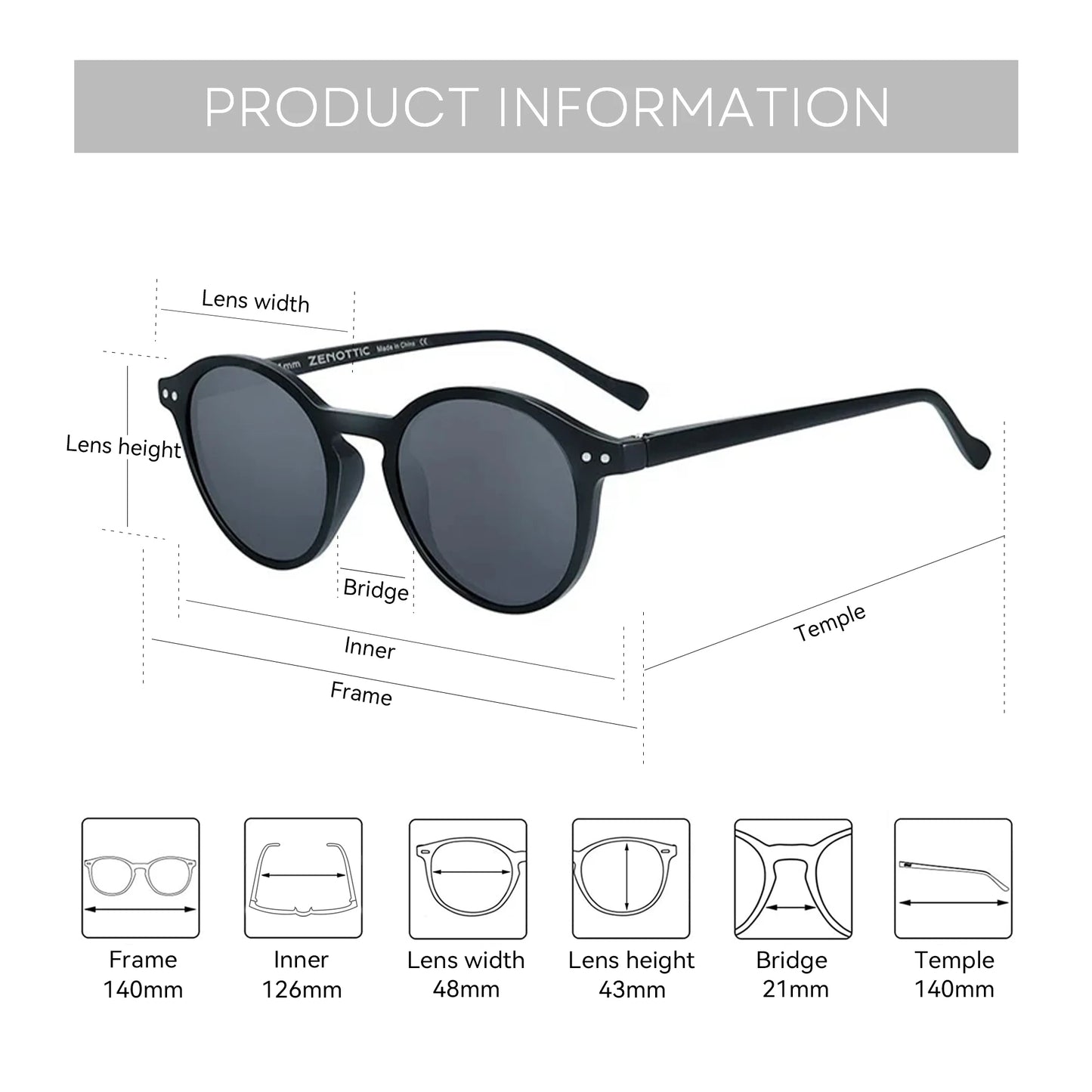 Retro polarized sunglasses