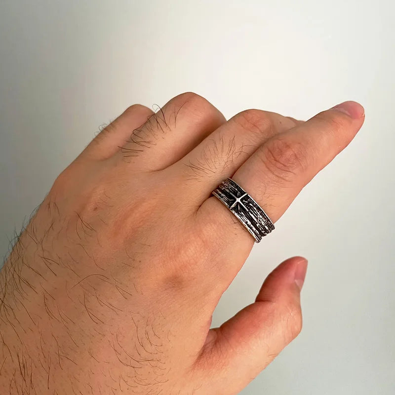 Silver color punk ring